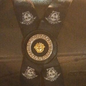 Versace Black and Gold Medusa Emblem Bag